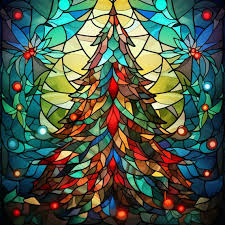 Tree Stained Glass Window