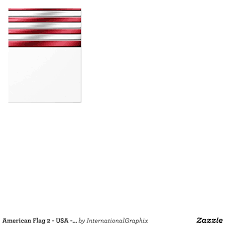 American Flag 2 Usa Metallic Personalized Letterhead On