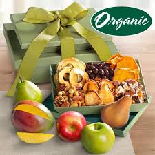 organic fruit nuts gift basket