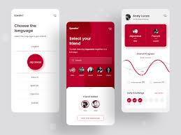 A fine user interface may depict a hike in business for a developer. Learning Together Language App Concept App Interface Design Language Apps App