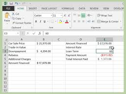 how to calculate a car loan in excel