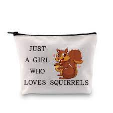levlo funny squirrel cosmetic bag
