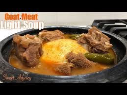 goat meat light soup aponkye nkrakra