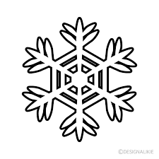 snowflake black and white 5 clip art
