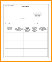 Company Action Plan Template