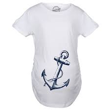 Maternity Anchor Baby Cute Nautical Pregnancy Announcement T Shirt