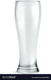 Traditional Beer Glass Empty Isolated