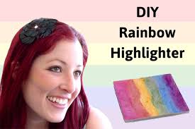 diy rainbow highlighter easy pride