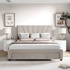 Uhomepro Queen Bed Frame With Headboard