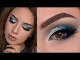 soft blue smokey eye makeup tutorial