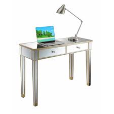 64 results for mirrored desk. Convenience Concepts Gold Coast Champagne Mirror Mirrored Desk 413372chmp Bellacor