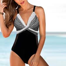 Twgone One Piece Swimsuit For Women High Cut Plus Size Wave