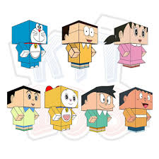 Giảm giá Mô hình giấy Anime Chibi Doraemon và những người bạn - BeeCost