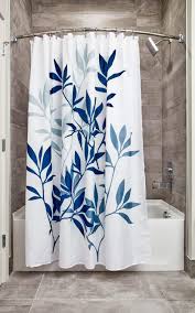Idesign Leaves Fabric Shower Curtain Modern Mildew Resistant Bath Curtain For Master Bathroom Kids Bathroom Guest Bathroom 72 X 72 Inches White