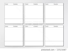 Tv Commercial Storyboard Template X6 Stock Illustration