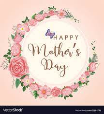 happy mothers day with pink Vector Image