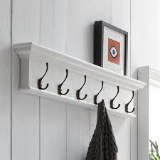 Halifax 6 Hook Coat Rack Pure White