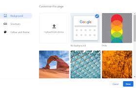 customize the new tab page background