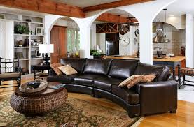 living rooms with leather couches