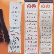 Calcul : mon carnet des tables de multiplication | Bout de Gomme