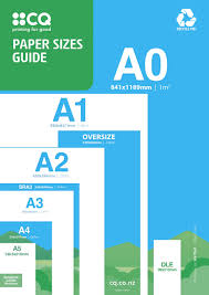 paper sizes chart standard dimensions