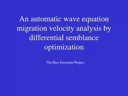 An Automatic Wave Equation Migration
