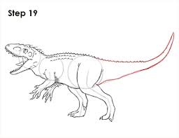 Mark off the width and height of the tyrannosaurus rex. How To Draw An Indominus Rex Dinosaur