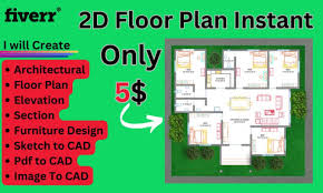 create 2d house plan in autocad