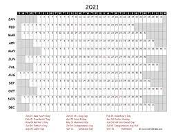 2021 excel calendar project timeline