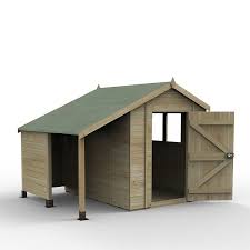 timberdale 6x8 apex shed with log