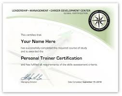 diploma fitness certification