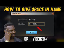 22 jan at 4:23 pm. How To Give Space In Free Fire Name Change Name Like Vincenzo Garena Free Fire Youtube