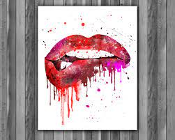 lips print lips painting lips art