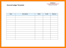 Excel Ledger Template Samples Microsoft General With Debits And