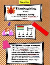 Free Boomwhacker Desk Bell Chart And Thanksgiving Activity
