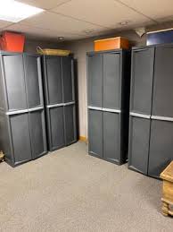 4 shelf gray storage cabinet