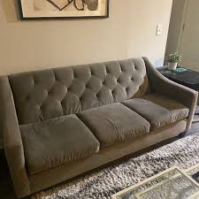 macy s chloe velvet tufted sofa for