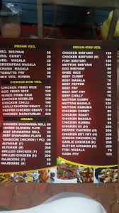 menu at fil fil fast food kariyad