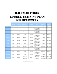 half marathon training plan pdf form