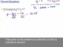 Percent Equations Cc