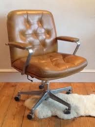 Having a comfortable reception or office chair for your clients and customers makes your office memorable and a joy to come to. Vintage 60s Swivel Desk Office Chair Leather Steel Retro Industrial Original 70s Leather Chair Chair Office Chair