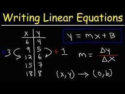 How To Write A Linear Equation From A