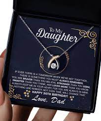 30th birthday necklace gift with