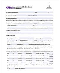 Free 8 Sublease Agreement Sample Forms Pdf