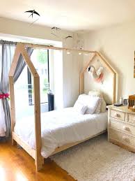 Twin House Bed Frame Slats Raised 6