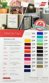 Oracal 641 Matte Color Chart