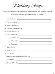 How To Plan Your Wedding Reception Music Printable List I Do Me