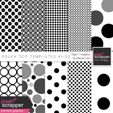 Polka Dot Paper Templates Kit 41 50 By Marisa Lerin