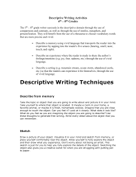  descriptive writing doc descriptive writing activities 4th 8th grades the 5th 8th grade writer succeeds in the descriptive through the use of comparisons and contrasts