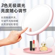led lights makeup mirror with three